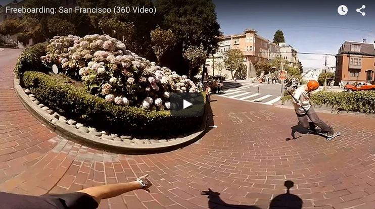 Freebord + Discovery + GoPro = 360 VR Lombard Video