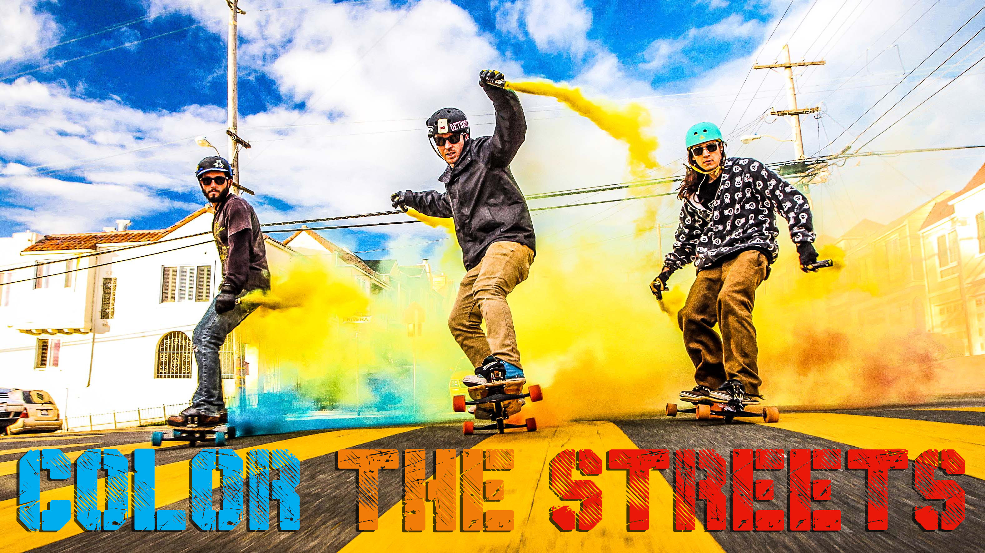 Color the Streets – Smoke Grenade Freebording in 4k
